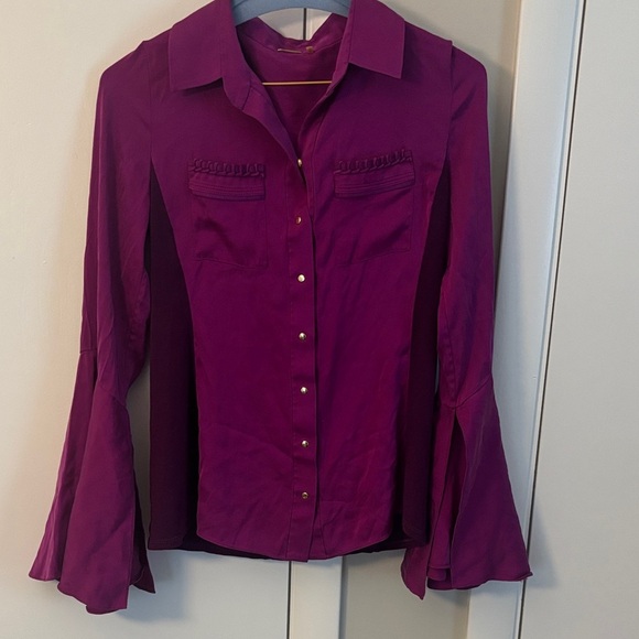 Elie Tahari Tops - Elie Tahari Magenta Button-Down Shirt